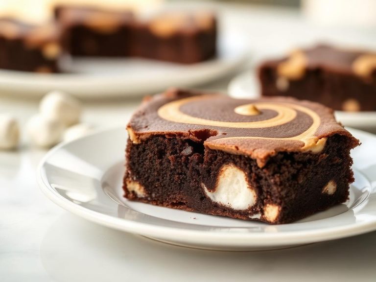 Chocolate Marshmallow Fudge Swirl Brownies