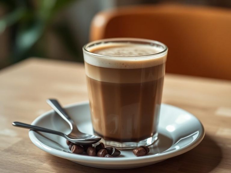Chocolate milk coffee latte