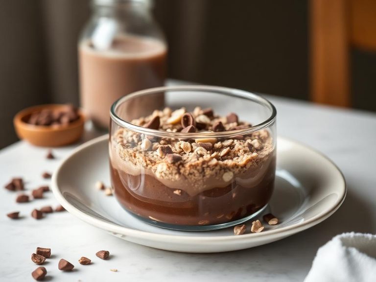 Chocolate milk overnight oats