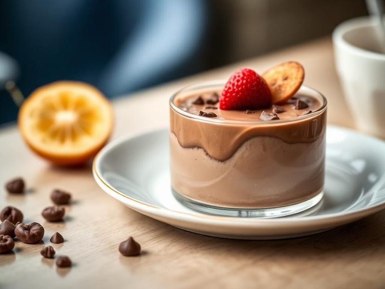 Chocolate milk pudding