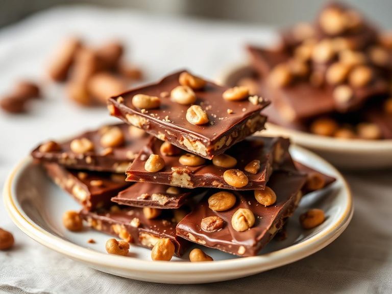 Chocolate peanut brittle