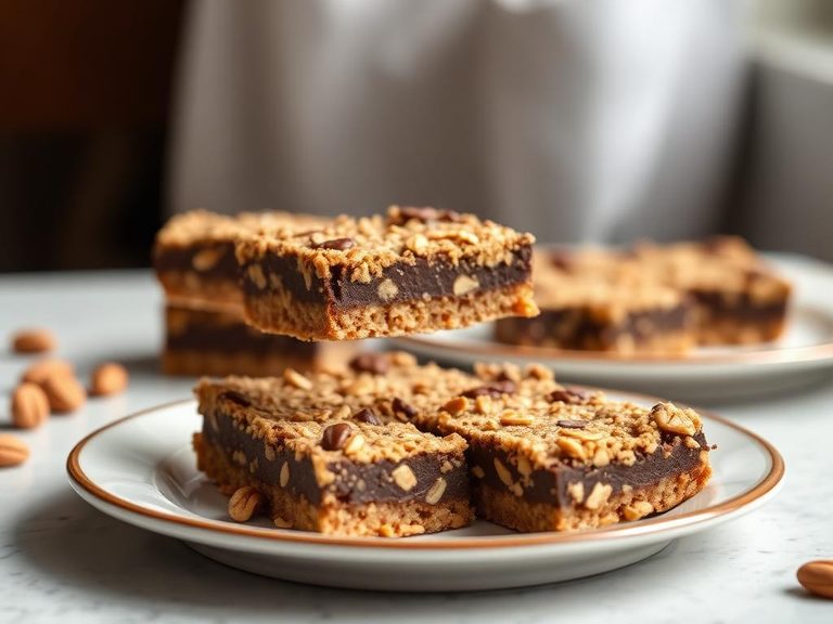 Chocolate Peanut Butter Oat Bars