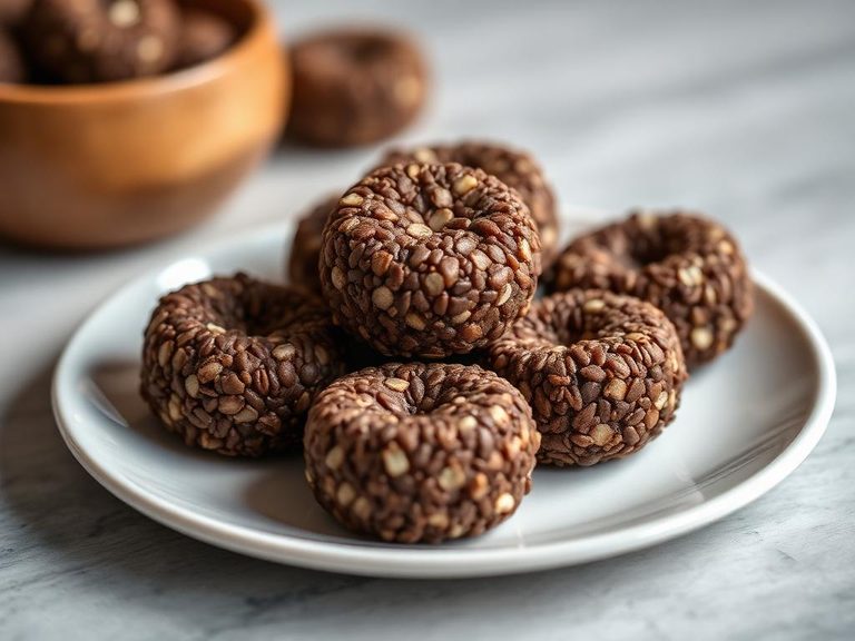Chocolate puffed rice cakes