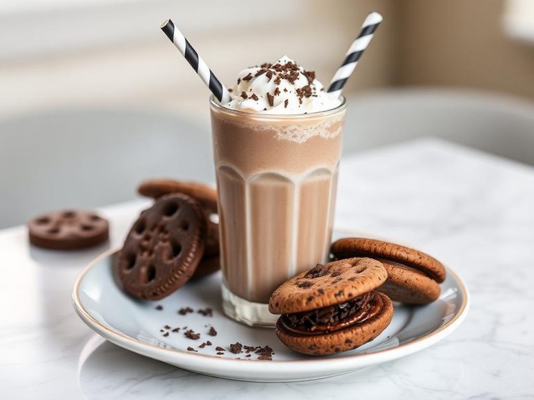 Chocolate sandwich cookie milkshake
