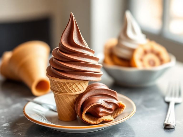 Chocolate Soft Serve Cone