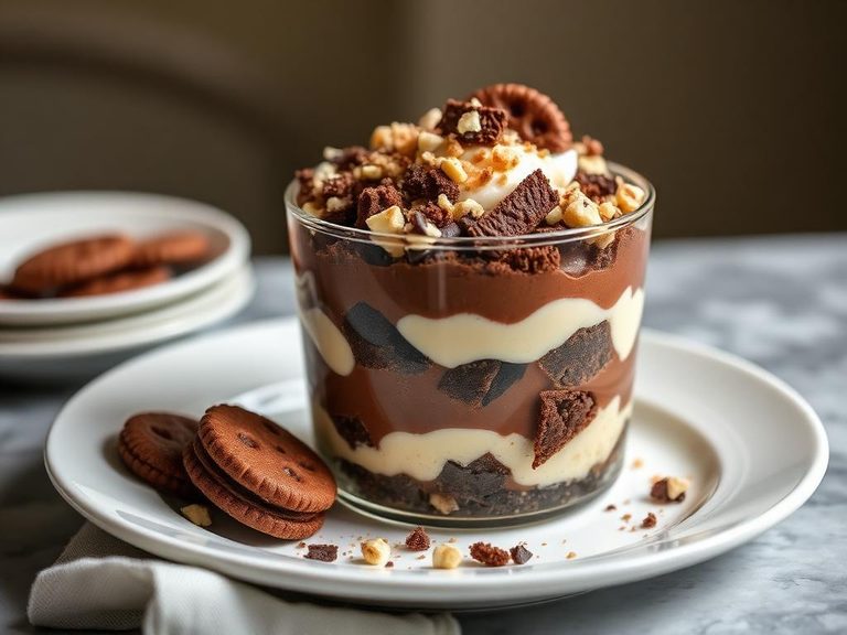 Chocolate Vanilla Cookie Trifle