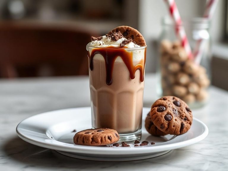 Chocolate Vanilla Creme Cookie Milkshake