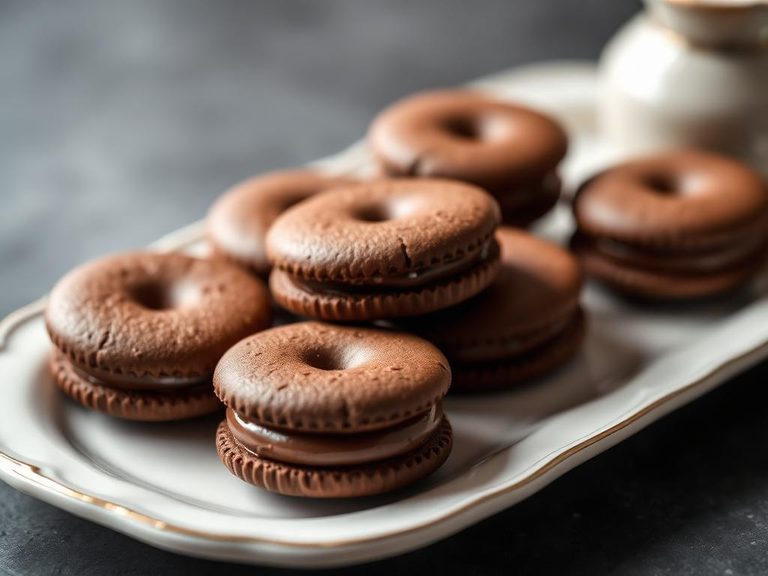 Chocolate wafer sandwich cookies