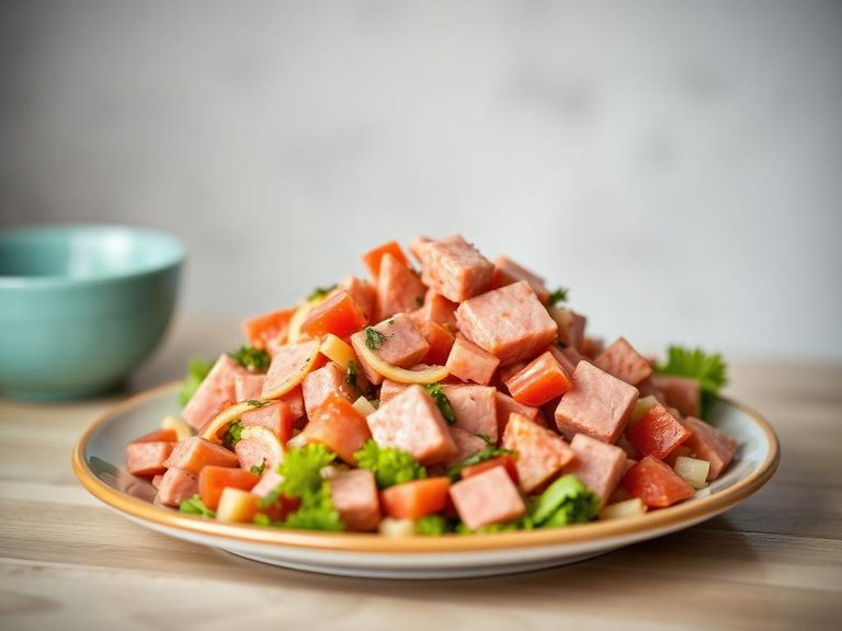 Chopped bologna salad