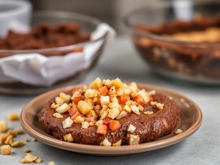 Chopped ingredient in cookie dough or brownie batter