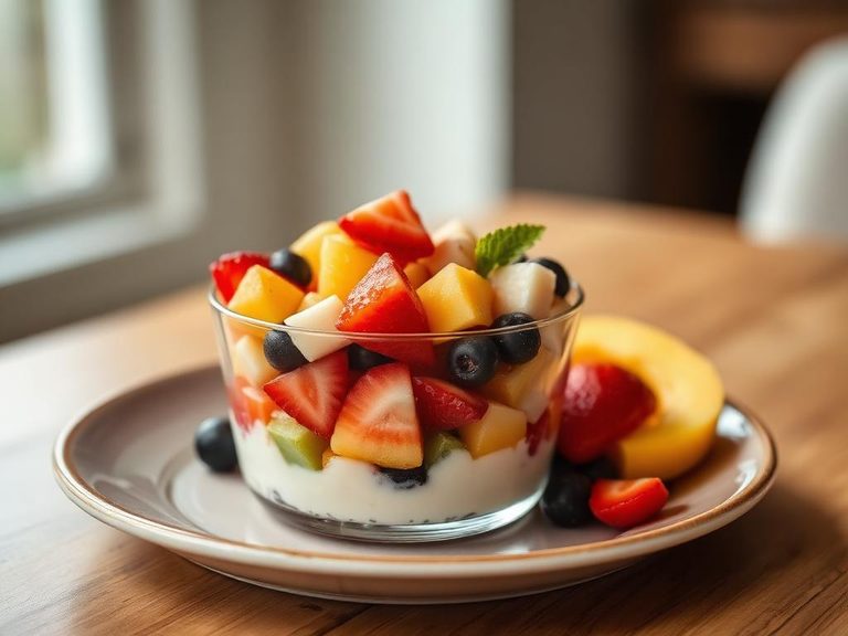 Chopped into a fruit and yogurt parfait