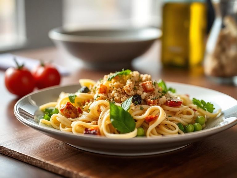 Chopped into a pasta salad