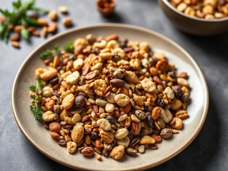 Chopped into a trail mix with extra nuts and seeds
