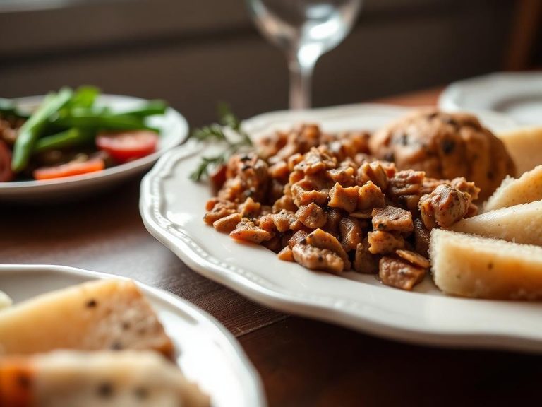Chopped liver and gefilte fish platter