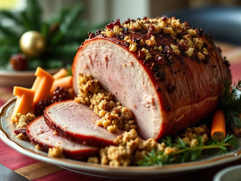 Christmas Ham with Stuffing