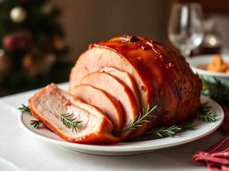 Christmas or Easter glazed ham