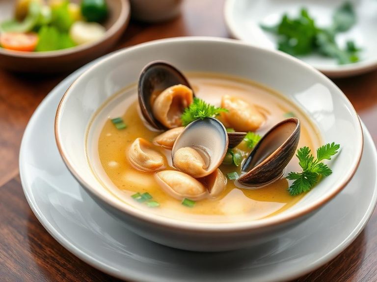 Chrysanthemum and Clam Soup