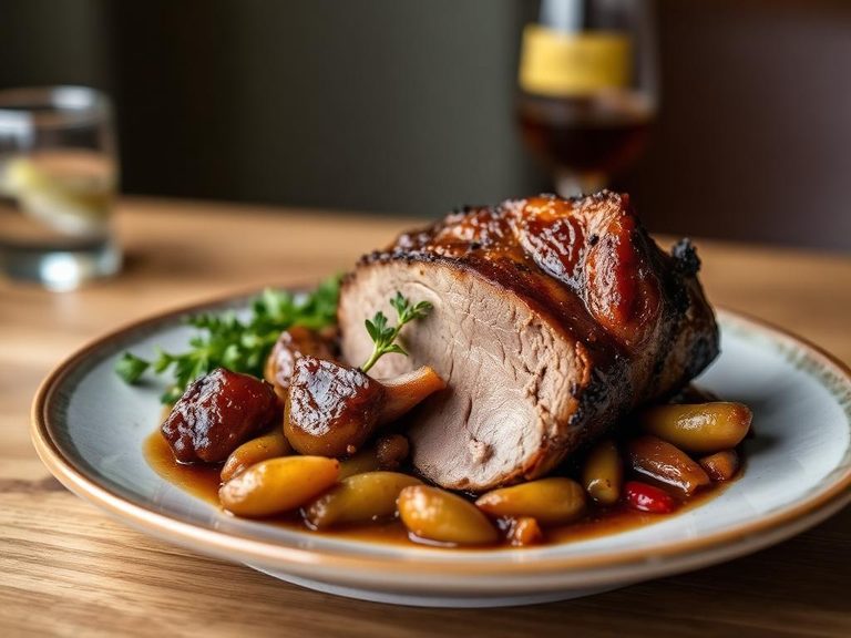 Cider-braised pork shoulder
