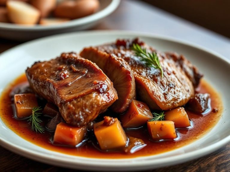 Cider-braised pork