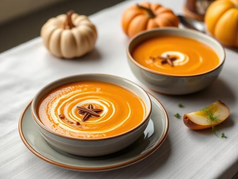 Cider-spiced pumpkin soup