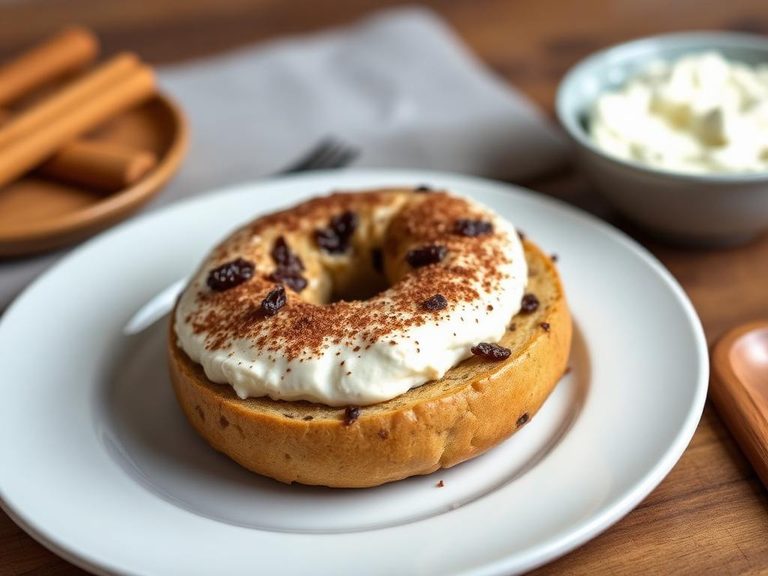 Cinnamon-Raisin Bagel with Cream Cheese