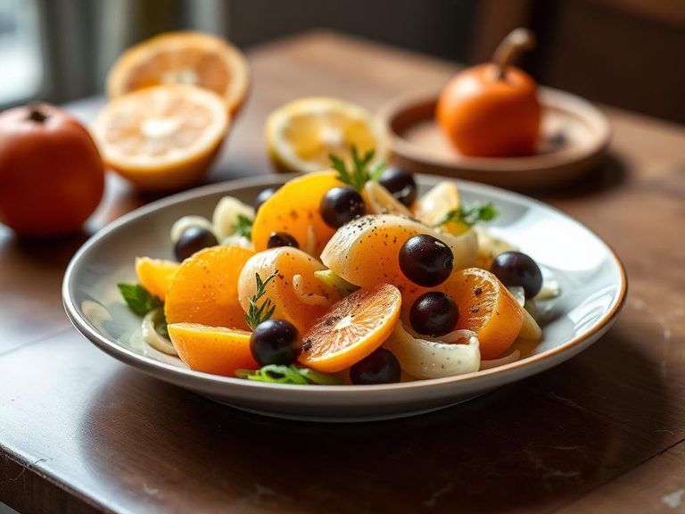 Citrus salad with fennel and olives