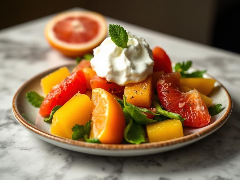 Citrus Salad with Whipped Cream
