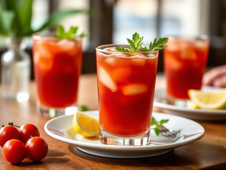 Clamato juice spritzer