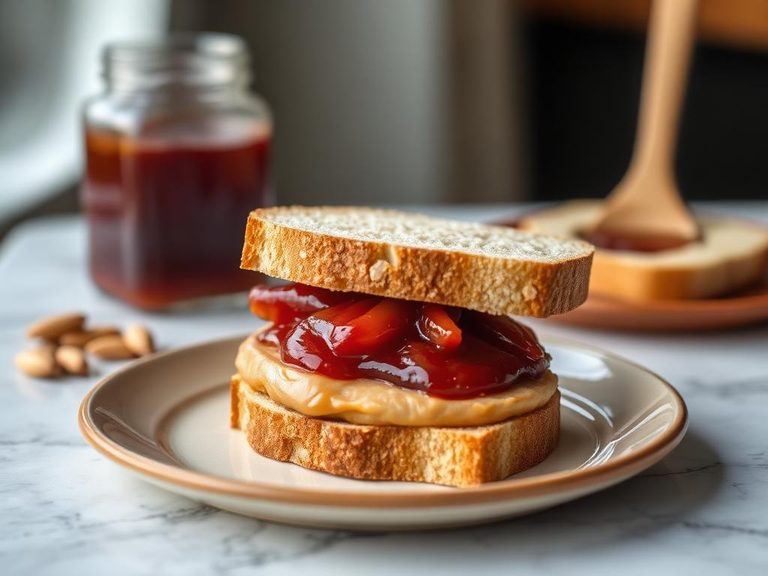 Classic Almond Butter and Jelly Sandwich