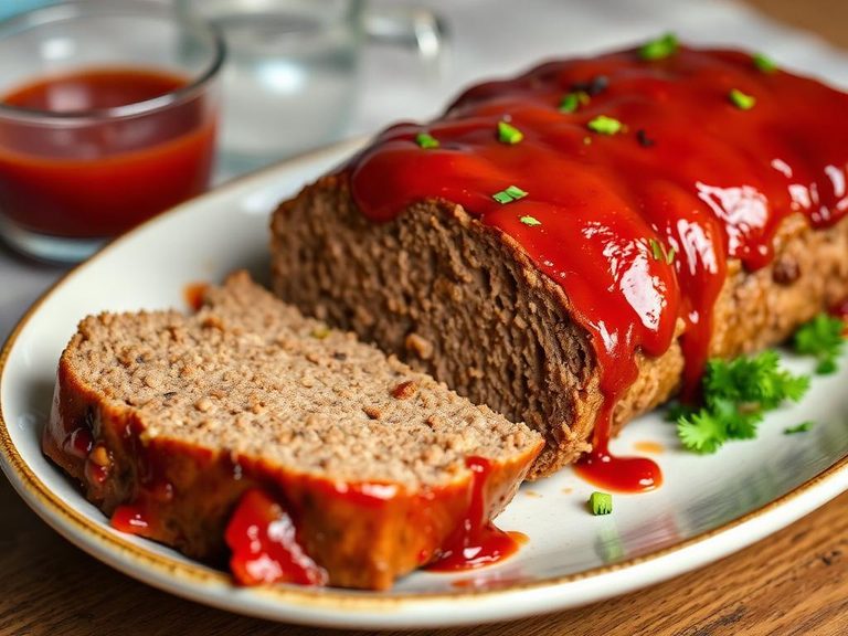Classic American Meatloaf with Ketchup Glaze