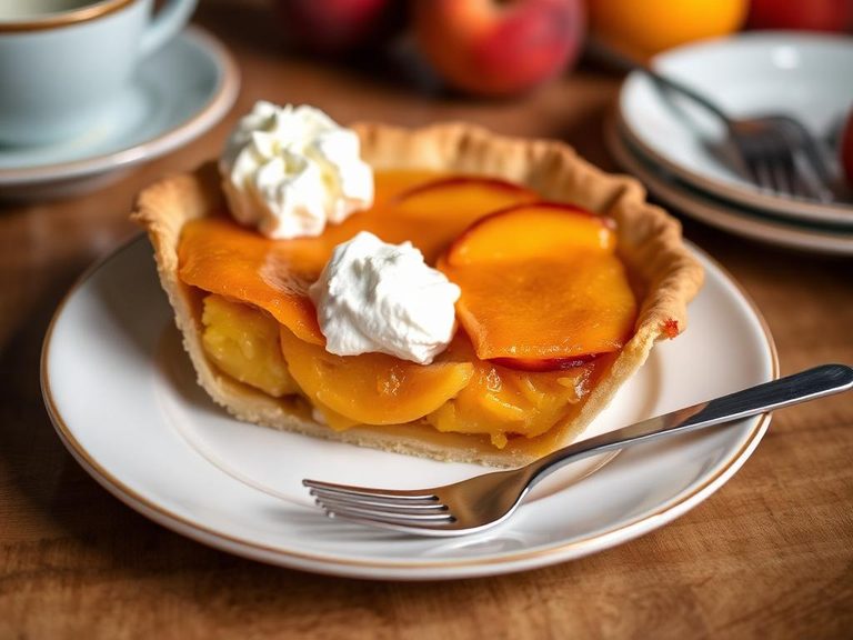 Classic American Peach Pie