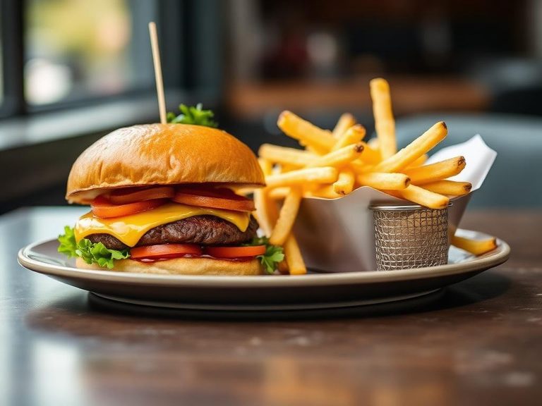 Classic Burger and Fries