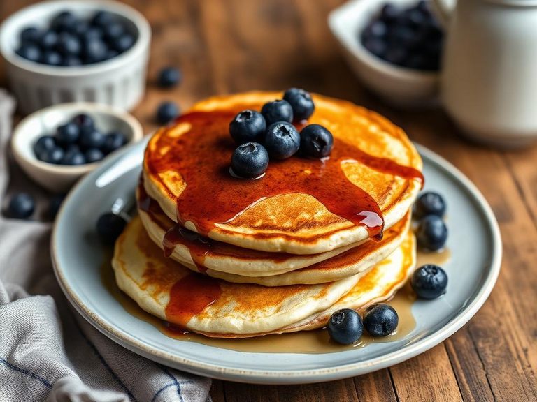 Classic buttermilk blueberry pancakes