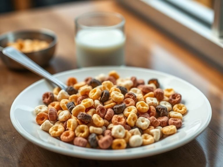 Classic cereal with cold milk