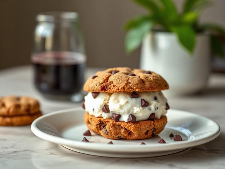 Classic Chocolate Chip Cookie Ice Cream Sandwich