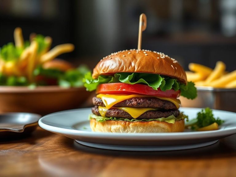 Classic double cheeseburger
