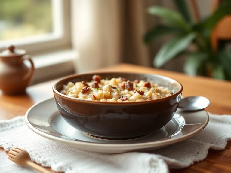 Classic hot breakfast porridge