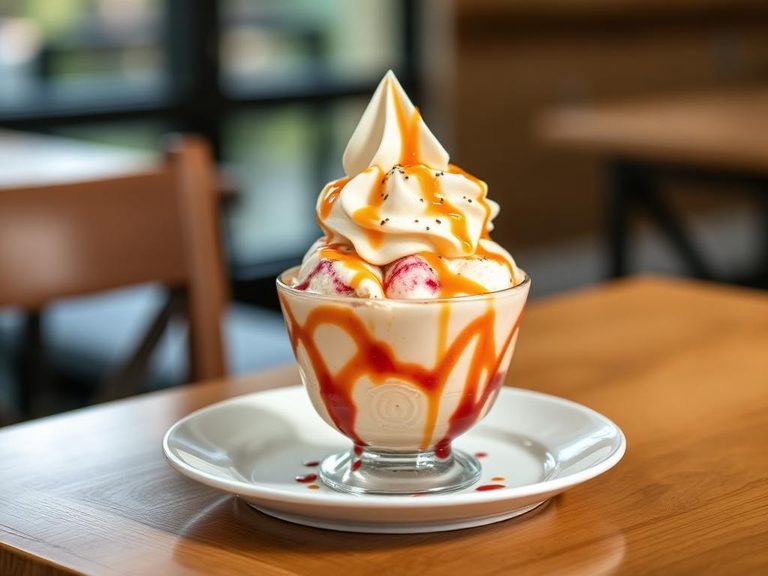 Classic ice cream sundae