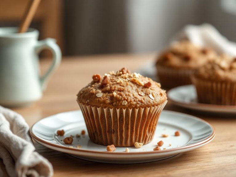 Classic oatmeal muffin
