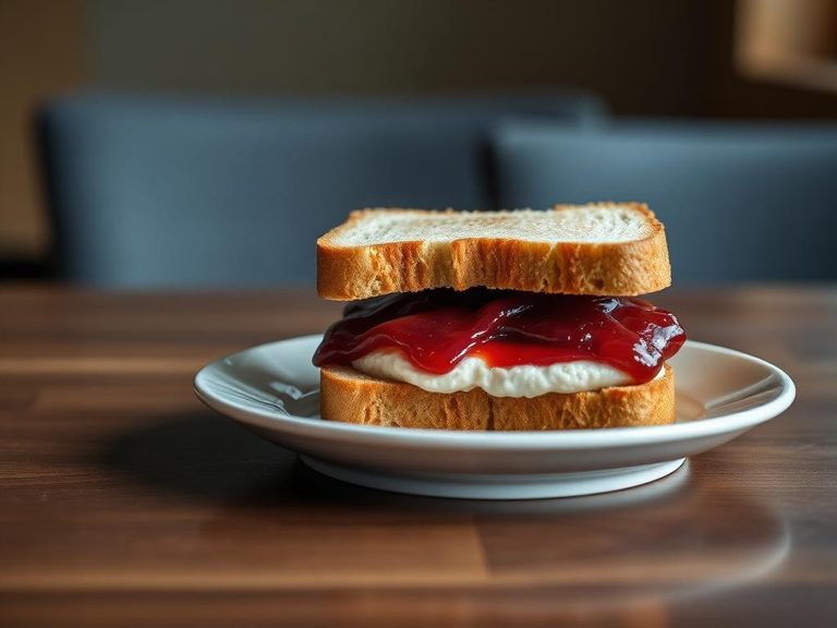 Classic PB&J sandwich