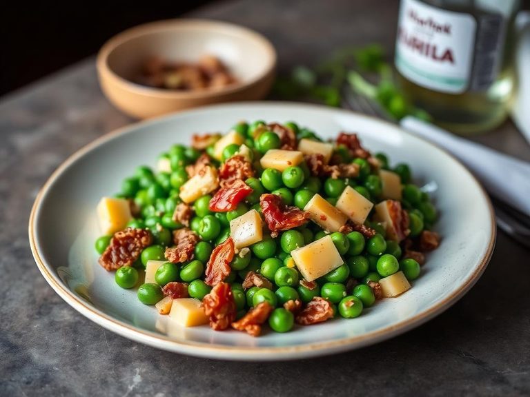 Classic Pea Salad with Bacon and Cheddar