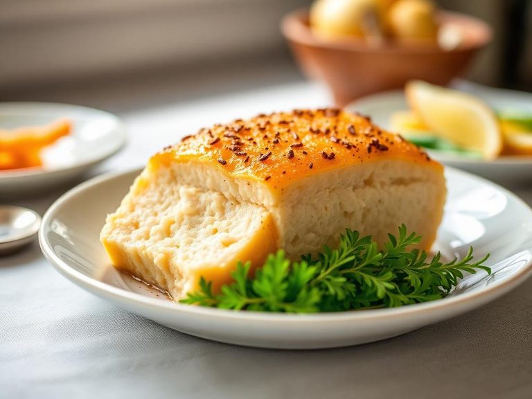 Classic poached gefilte fish loaf