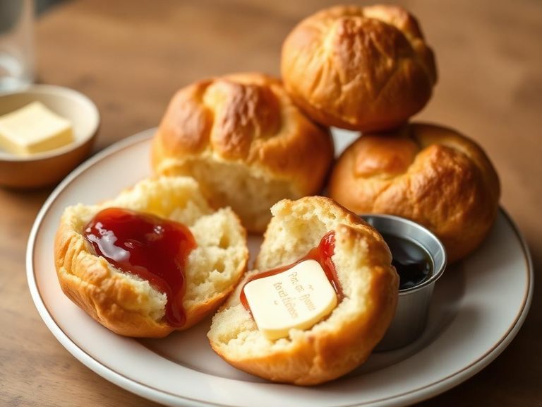 Classic Popovers with Butter and Jam