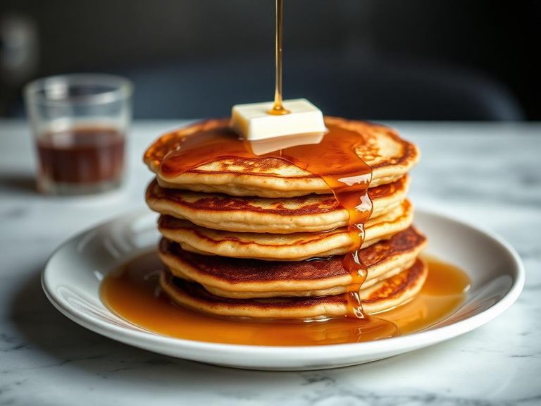Classic Short Stack with Maple Syrup
