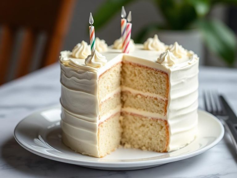 Classic Vanilla Birthday Cake