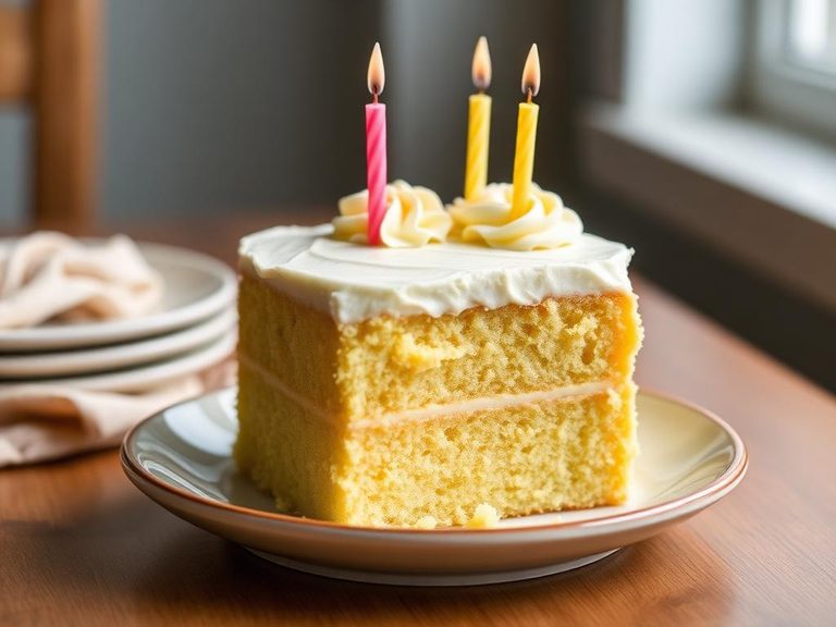 Classic Yellow Birthday Cake with Buttercream Frosting