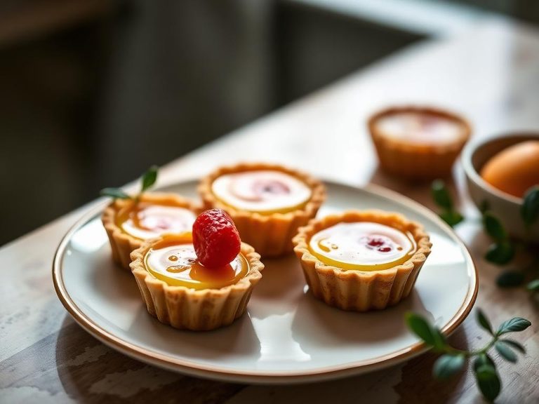 Clementine curd tarts