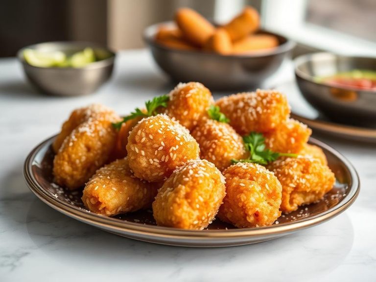 Coating for pre-fried frozen foods