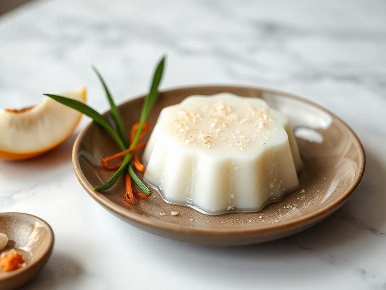 Coconut agar-agar pudding