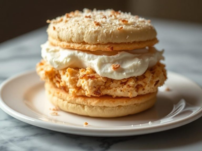 Coconut Macaroon Ice Cream Sandwich